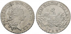 Altdeutsche Münzen und Medaillen 
 Brandenburg-Preußen 
 Friedrich II. 1740-1786 
 Reichstaler 1784 -Berlin-. Olding 70, v.Schr. 470, Dav. 2590. se...