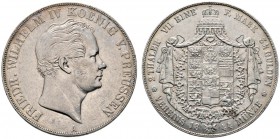 Altdeutsche Münzen und Medaillen 
 Brandenburg-Preußen 
 Friedrich Wilhelm IV. 1840-1861 
 Doppelter Vereinstaler 1844 A. AKS 69, J. 74, Thun 258, ...