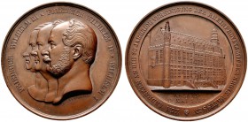 Altdeutsche Münzen und Medaillen 
 Brandenburg-Preußen 
 Wilhelm I. 1861-1888 
 Große Bronzemedaille 1865 von J. und L. Wiener, auf die 50-jährige ...