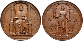 Altdeutsche Münzen und Medaillen 
 Brandenburg-Preußen 
 Wilhelm I. 1861-1888 
 Bronzemedaille 1877 von K. Schwenzer, auf den Einzug des Kaisers in...