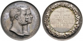 Altdeutsche Münzen und Medaillen 
 Brandenburg-Preußen 
 Wilhelm I. 1861-1888 
 Silbermedaille o.J. (graviert 1889) von F.W. Kullrich (unsigniert) ...