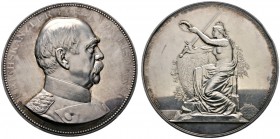 Altdeutsche Münzen und Medaillen 
 Brandenburg-Preußen 
 Wilhelm II. 1888-1918 
 Große Silbermedaille o.J. (1896/97) von K. Schwenzer, auf den Reic...