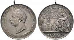 Altdeutsche Münzen und Medaillen 
 Brandenburg-Preußen 
 Wilhelm II. 1888-1918 
 Tragbare Silbermedaille 1910 von Oertel, auf das 25. Mitteldeutsch...