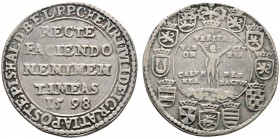 Altdeutsche Münzen und Medaillen 
 Braunschweig-Wolfenbüttel 
 Heinrich Julius 1589-1613 
 Wahrheitstaler 1598 -Goslar-. Welter 629, Dav. 9091. seh...
