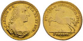 Altdeutsche Münzen und Medaillen 
 Braunschweig-Wolfenbüttel 
 Carl I. 1735-1780 
 5 Taler 1745 -Braunschweig-. Welter 2694, Fiala 1919, Fr. 714. 6...