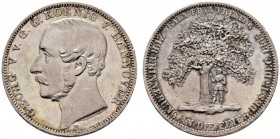 Altdeutsche Münzen und Medaillen 
 Braunschweig-Calenberg-Hannover 
 Georg V. 1851-1866 
 Vereinstaler 1865 B. Upstaalsboom. AKS 162, J. 100, Thun ...