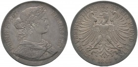 Altdeutsche Münzen und Medaillen 
 Frankfurt, Stadt 
 Doppelter Vereinstaler 1861. AKS 4, J. 43, Thun 145, Kahnt 183. feine Patina, sehr schön-vorzü...