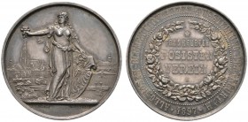 Altdeutsche Münzen und Medaillen 
 Frankfurt, Stadt 
 Silberne Prämienmedaille (2. Preis) 1897 von Beyenbach, der Allgemeinen Rosen-, Blumen- und Pf...