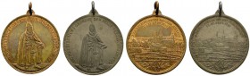 Altdeutsche Münzen und Medaillen 
 Freudenstadt, Stadt 
 Lot (2 Stücke): Tragbare Bronzemedaille sowie versilberte Bronzemedaille 1899 unsigniert, a...