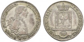 Altdeutsche Münzen und Medaillen 
 Fürstenberg 
 Karl Joachim 1796-1804. 10 Konventionskreuzer 1804 -Stuttgart-. AKS 4, Doll. 52. minimal justiert, ...