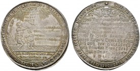 Altdeutsche Münzen und Medaillen 
 Harz 
 Tauftaler 1741 -Zellerfeld-. Mmz. IBH (Johann Benjamin Hecht). Taufe Christi im Jordan / Mehrzeilige Insch...