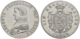 Altdeutsche Münzen und Medaillen 
 Hessen-Darmstadt 
 Ludwig I. 1806-1830 
 Kronentaler 1819. AKS 71, J. 27, Thun 192, Kahnt 260. vorzüglich