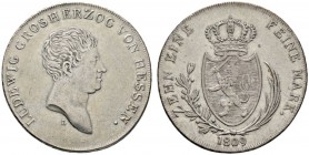 Altdeutsche Münzen und Medaillen 
 Hessen-Darmstadt 
 Ludwig I. 1806-1830 
 Konventionstaler 1809 . AKS 73, J. 12a, Thun 191, Kahnt 259. sehr schön...