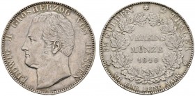 Altdeutsche Münzen und Medaillen 
 Hessen-Darmstadt 
 Ludwig II. 1830-1848 
 Doppelter Vereinstaler 1840. AKS 99, J. 40, Thun 195, Kahnt 264. feine...