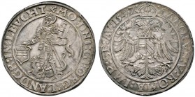 Altdeutsche Münzen und Medaillen 
 Leuchtenberg 
 Georg III. 1531-1555. Taler 1547 -Pfreimd-. Der geharnischte St. Georg mit Schild und Fahne, zu se...