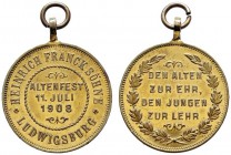Altdeutsche Münzen und Medaillen 
 Ludwigsburg, Stadt 
 Tragbare Bronzemedaille 1908 unsigniert, auf das Altenfest der Firma Heinrich Franck Söhne a...