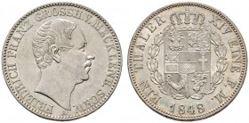 Altdeutsche Münzen und Medaillen 
 Mecklenburg-Schwerin 
 Friedrich Franz II. 1842-1883 
 Taler, sogen. Angsttaler 1848 A. AKS 37, J. 55, Thun 214,...