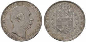 Altdeutsche Münzen und Medaillen 
 Mecklenburg-Schwerin 
 Friedrich Franz II. 1842-1883 
 Vereinstaler 1867 A. 25-jähriges Regierungsjubiläum. AKS ...
