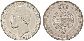 Altdeutsche Münzen und Medaillen 
 Mecklenburg-Strelitz 
 Friedrich Wilhelm 1860-1904 
 Vereinstaler 1870 A. AKS 71, J. 120, Thun 217, Kahnt 295. w...