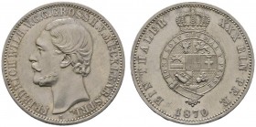 Altdeutsche Münzen und Medaillen 
 Mecklenburg-Strelitz 
 Friedrich Wilhelm 1860-1904 
 Vereinstaler 1870 A. AKS 71, J. 120, Thun 217, Kahnt 295. m...