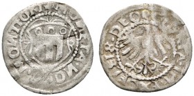 Altdeutsche Münzen und Medaillen 
 Montfort, Grafschaft 
 Graf Wolfgang 1520-1540 
 Kreuzer o.J. (um 1536). Verzierter Schild mit der Kirchenfahne ...