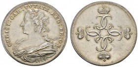 Altdeutsche Münzen und Medaillen 
 Württemberg 
 Christiane Charlotte, Schwester Karl Alexanders 1694-1729 
 1/2 Taler 1726. Stempel von G.W. Vestn...