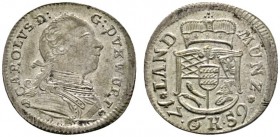 Altdeutsche Münzen und Medaillen 
 Württemberg 
 Karl Eugen 1744-1793 
 6 Kreuzer 1759. KR 312, Ebner 141. vorzüglich-prägefrisch