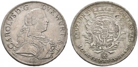 Altdeutsche Münzen und Medaillen 
 Württemberg 
 Karl Eugen 1744-1793 
 Konventionstaler 1762. KR 363, Ebner 154, Dav. 2863. besseres Jahr, feine P...