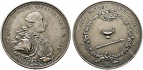 Altdeutsche Münzen und Medaillen 
 Württemberg 
 Karl Eugen 1744-1793 
 Versilberter Kupferabschlag der Preismedaille der Hohen Karlsschule o.J. vo...