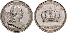 Altdeutsche Münzen und Medaillen 
 Württemberg 
 Friedrich II./I. 1797-1806-1816 
 Silbermedaille 1806 von J.L. Wagner, auf die Erhebung Württember...
