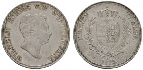 Altdeutsche Münzen und Medaillen 
 Württemberg 
 Wilhelm I. 1816-1864 
 Kronentaler 1825. KR 63c, AKS 66 Anm., J. 55, Thun 434, Kahnt 586. kleine K...