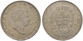 Altdeutsche Münzen und Medaillen 
 Württemberg 
 Wilhelm I. 1816-1864 
 Kronentaler 1825. KR 63c, AKS 66 Anm., J. 55, Thun 434, Kahnt 586. kleiner ...
