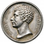 Altdeutsche Münzen und Medaillen 
 Württemberg 
 Wilhelm I. 1816-1864 
 Einseitige, hohl geprägte Silbermedaille o.J. (um 1816) von P. Bruckmann (u...