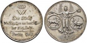 Altdeutsche Münzen und Medaillen 
 Württemberg 
 Wilhelm I. 1816-1864 
 Silberne Prämienmedaille - 2. Preis o.J. (verliehen 1821-1827), von J.L. Wa...