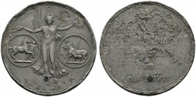 Altdeutsche Münzen und Medaillen 
 Württemberg 
 Wilhelm I. 1816-1864 
 Zinnmedaille mit Kupferstift (Probe der Prämienmedaille - 1. Preis) o.J. vo...