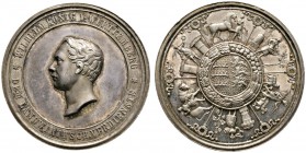 Altdeutsche Münzen und Medaillen 
 Württemberg 
 Wilhelm I. 1816-1864 
 Silberne Prämienmedaille o.J. (verliehen 1858-ca. 1913) von G.A. Dietelbach...