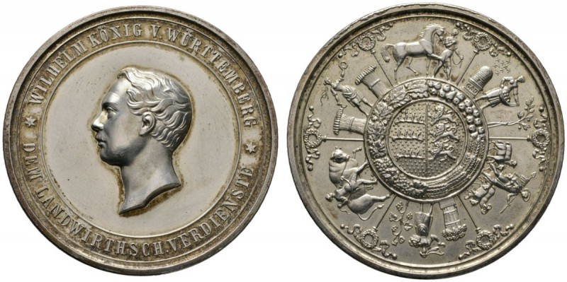 Altdeutsche Münzen und Medaillen 
 Württemberg 
 Wilhelm I. 1816-1864 
 Versi...
