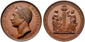 Altdeutsche Münzen und Medaillen 
 Württemberg 
 Wilhelm I. 1816-1864 
 Bronzemedaille 1841 von H.F. Brandt, auf sein 25jähriges Regierungsjubiläum...