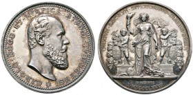 Altdeutsche Münzen und Medaillen 
 Württemberg 
 Karl 1864-1891 
 Silbermedaille 1877 von K. Schwenzer, auf die 400-Jahrfeier der Universität Tübin...