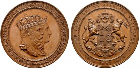 Altdeutsche Münzen und Medaillen 
 Württemberg 
 Karl 1864-1891 
 Bronzemedaille 1889 von W. Mayer, auf das 25-jährige Regierungsjubiläum. Wie vorh...