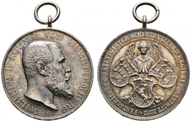 Altdeutsche Münzen und Medaillen 
 Württemberg 
 Wilhelm II. 1891-1918 
 Trag...