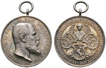 Altdeutsche Münzen und Medaillen 
 Württemberg 
 Wilhelm II. 1891-1918 
 Tragbare Silbermedaille 1892 von K. Schwenzer, auf das Festschießen der St...
