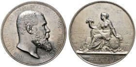 Altdeutsche Münzen und Medaillen 
 Württemberg 
 Wilhelm II. 1891-1918 
 Große silberne Prämienmedaille o.J. (verliehen 1892-1911/1918) von K. Schw...