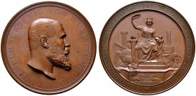 Altdeutsche Münzen und Medaillen 
 Württemberg 
 Wilhelm II. 1891-1918 
 Große bronzene Prämienmedaille o.J. (verliehen ab 1903) von K. Schwenzer, ...