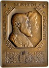 Altdeutsche Münzen und Medaillen 
 Württemberg 
 Wilhelm II. 1891-1918 
 Einseitige Bronzeplakette 1911 von Mayer und Wilhelm, auf die Silberne Hoc...