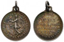 Altdeutsche Münzen und Medaillen 
 Württemberg 
 Herzog Albrecht 1865-1939 
 Tragbare, silberne Miniaturmedaille 1915 unsigniert, auf das Gefecht b...