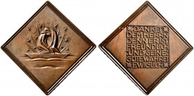 Altdeutsche Münzen und Medaillen 
 Württemberg 
 Freistaat 1919-1933 
 Klippenförmige Bronzeplakette o.J. (verliehen 1922-1925) nach einem Entwurf ...
