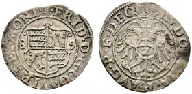 Altdeutsche Münzen und Medaillen 
 Württemberg-Mömpelgard 
 Friedrich 1581-1608 
 2 Kreuzer 1589 -Mömpelgard-. Mit Titulatur Kaiser Rudolf II. Klei...