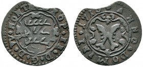 Altdeutsche Münzen und Medaillen 
 Württemberg-Mömpelgard 
 Leopold Eberhard 1699-1723 
 2 (oder 3?) Kreuzer 1710 -Mömpelgard-. Verzierter Schild v...