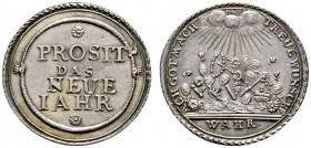 Altdeutsche Münzen und Medaillen 
 Württemberg-Landschaft 
 Kleine Silbermedaille o.J. (18. Jh.) unsigniert, auf den Neujahrswunsch. Ähnlich wie vor...